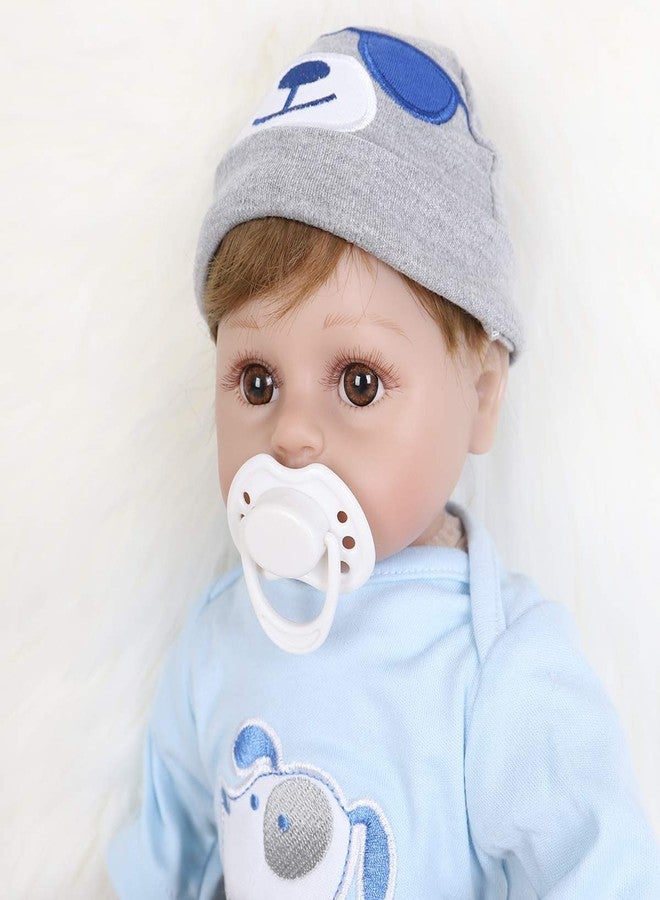 ENADOLL Reborn Baby Doll Realistic Silicone Vinyl Baby Blue Dog Boy 16 inch Weighted Soft Body Lifelike Doll Gift Set for Ages 3+ - Image 2